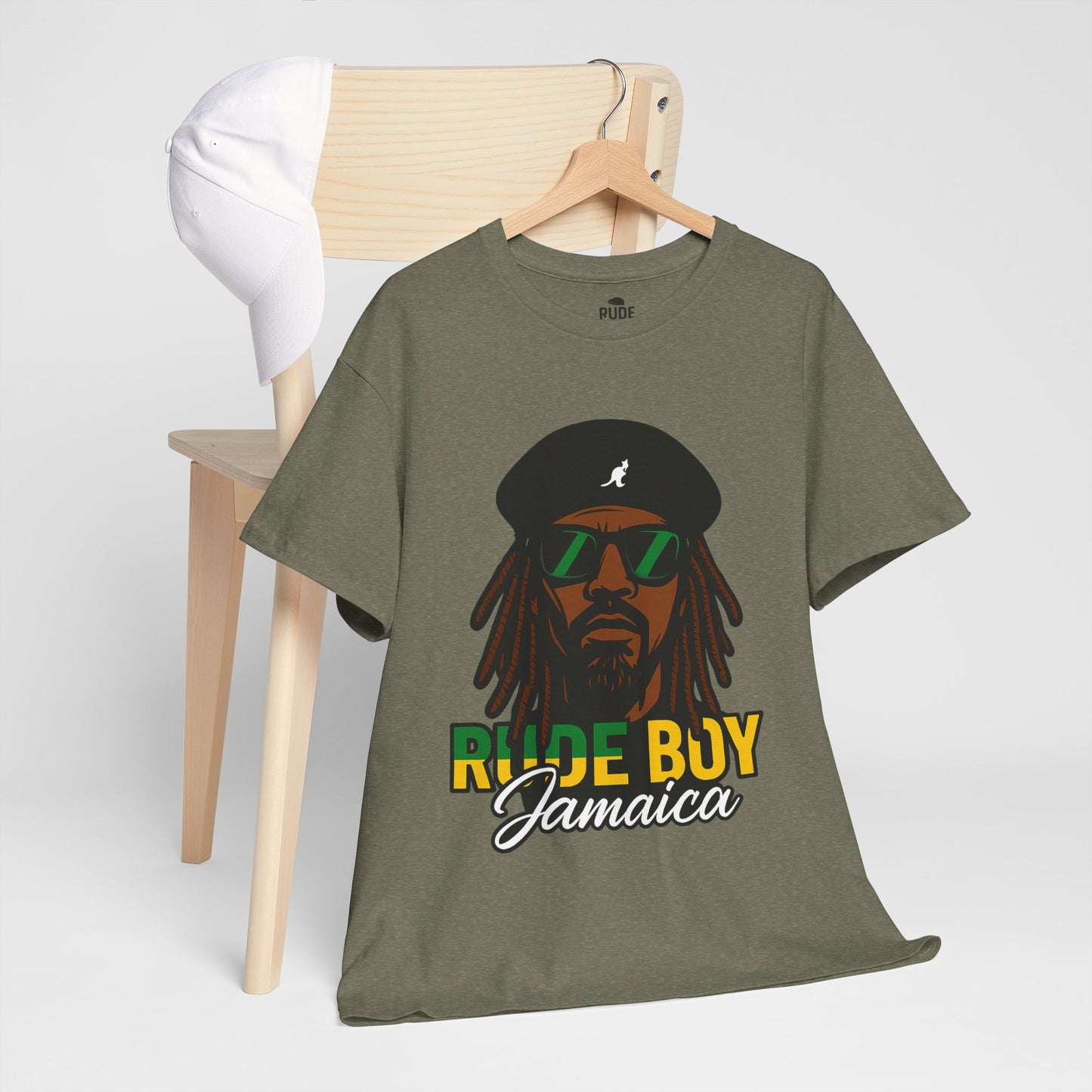 Rude Boy Jamaica Tee, Unisex Cotton Shirt, Rastafarian Style, Music Lovers