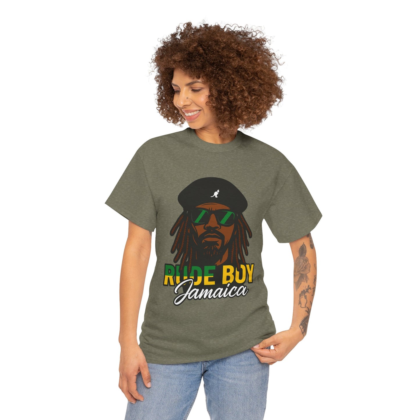 Rude Boy Jamaica Tee, Unisex Cotton Shirt, Rastafarian Style, Music Lovers