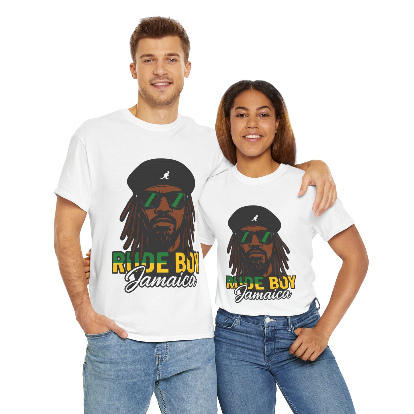 Rude Boy Jamaica Tee, Unisex Cotton Shirt, Rastafarian Style, Music Lovers