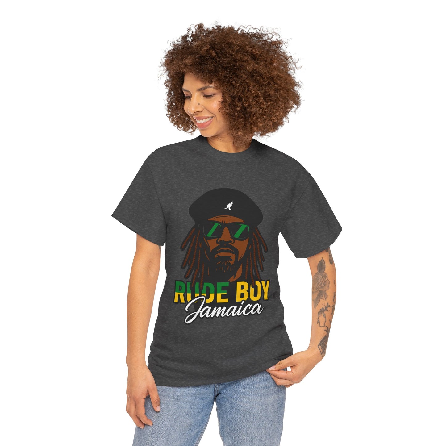 Rude Boy Jamaica Tee, Unisex Cotton Shirt, Rastafarian Style, Music Lovers