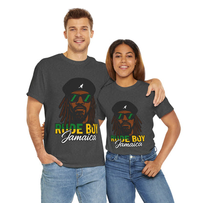 Rude Boy Jamaica Tee, Unisex Cotton Shirt, Rastafarian Style, Music Lovers